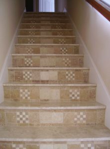 Custom Tiled Staircase