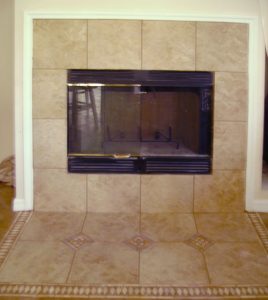 Custom Tiled Fireplace Surround